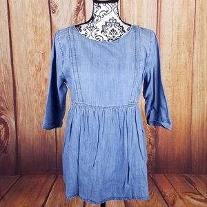Coincidence & Chance Blue Denim 3/4 Sleeve Tunic